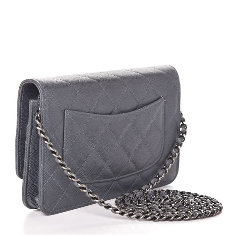 chanel wallet grey